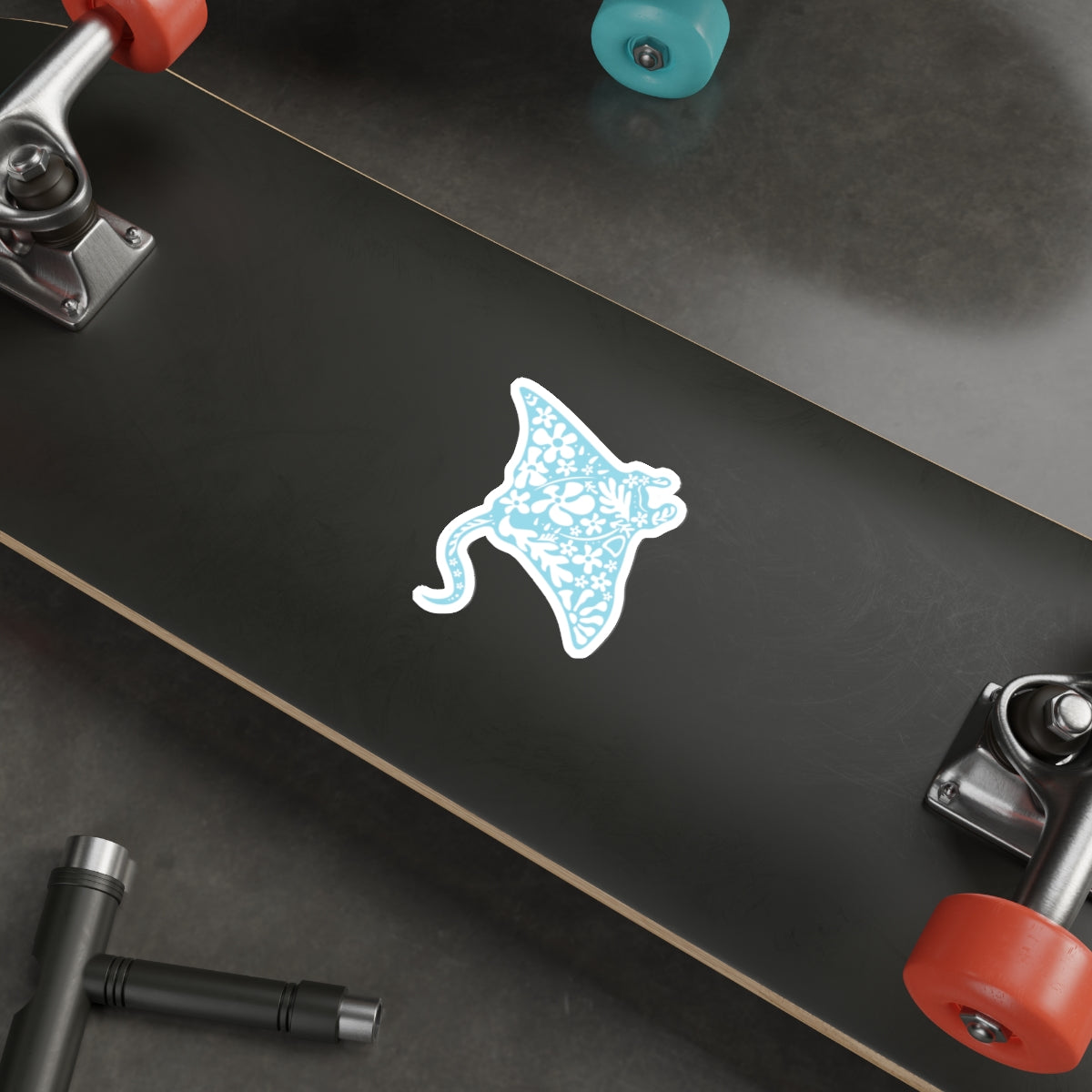 Wanderlust Manta Ray Die-Cut Sticker